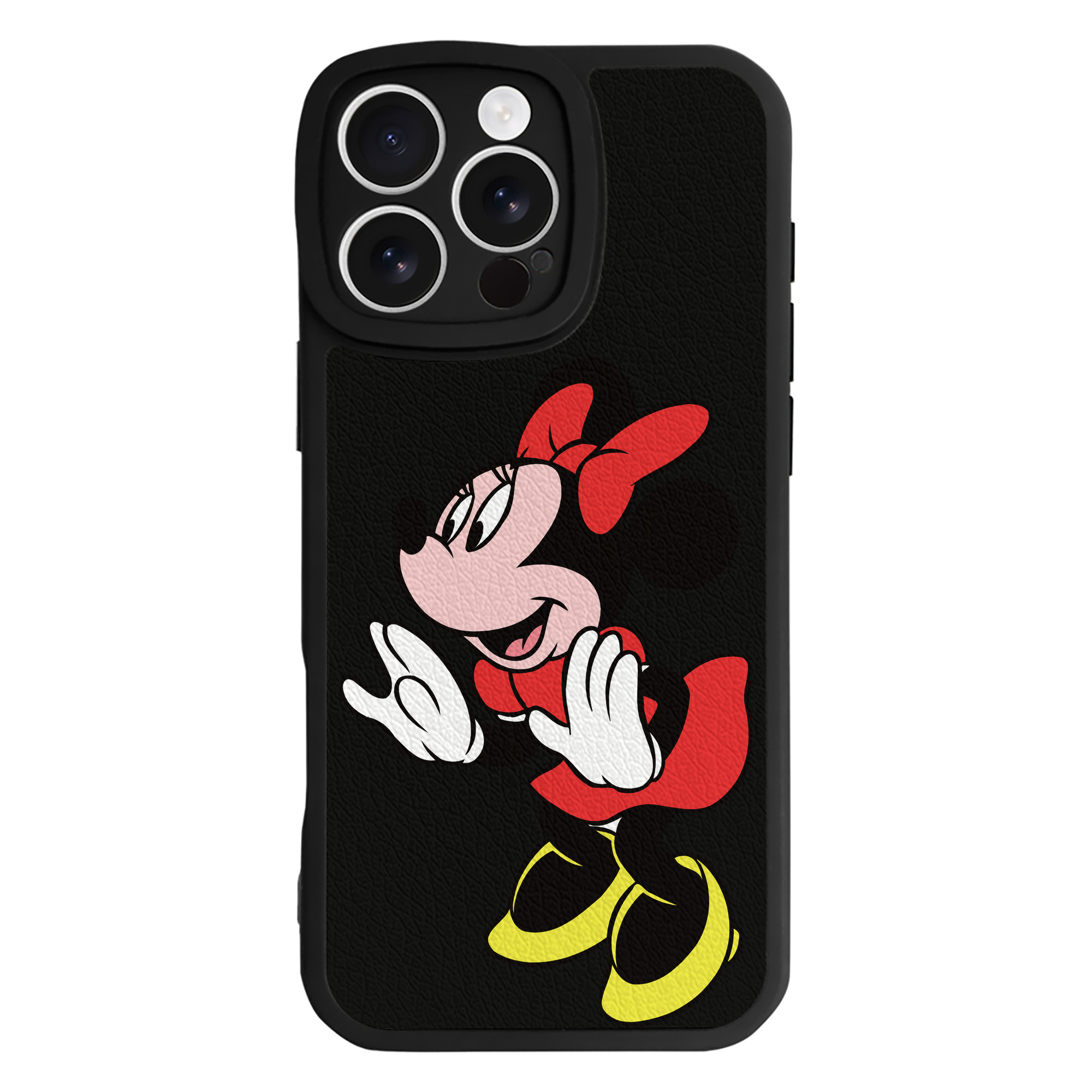 （画像用） ミッキーマウス Mickey Mouse 【iPhone 16シリーズ対応】シリコンスマホケース（レザー調） 材質：シリコン